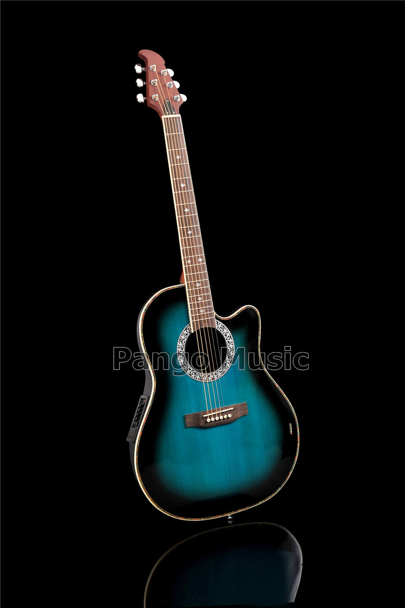 41 Inch Round Back Acoustic Guitar with EQ (PNT-178)