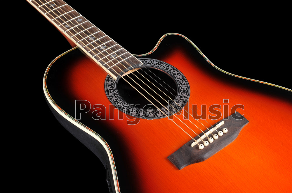 41 Inch Round Back Acoustic Guitar with EQ (PNT-177)