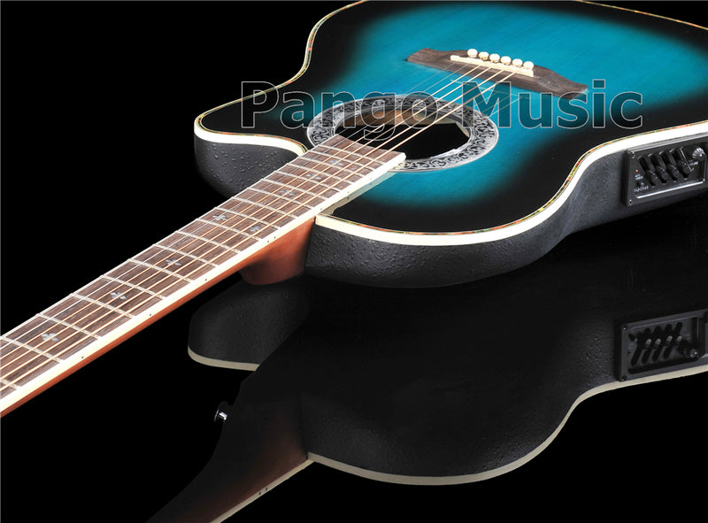 41 Inch Round Back Acoustic Guitar with EQ (PNT-178)