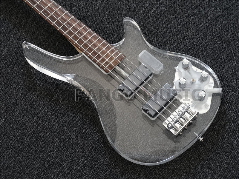 4 Strings Acrylic Body Electric Bass Guitar (PAG-002)