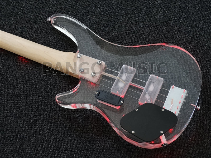 4 Strings Acrylic Body Electric Bass Guitar (PAG-002)
