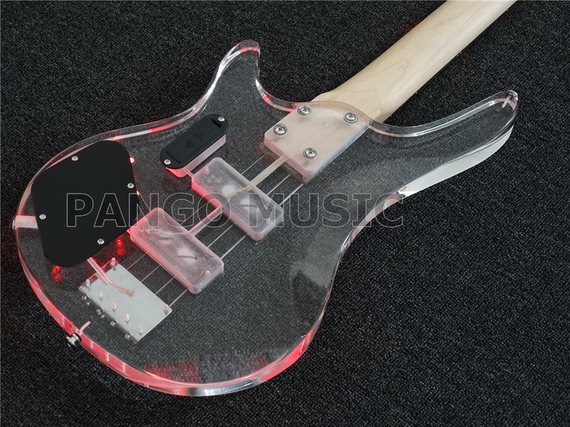 4 Strings Acrylic Body Electric Bass Guitar (PAG-002)