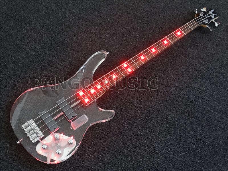 4 Strings Acrylic Body Electric Bass Guitar (PAG-002)