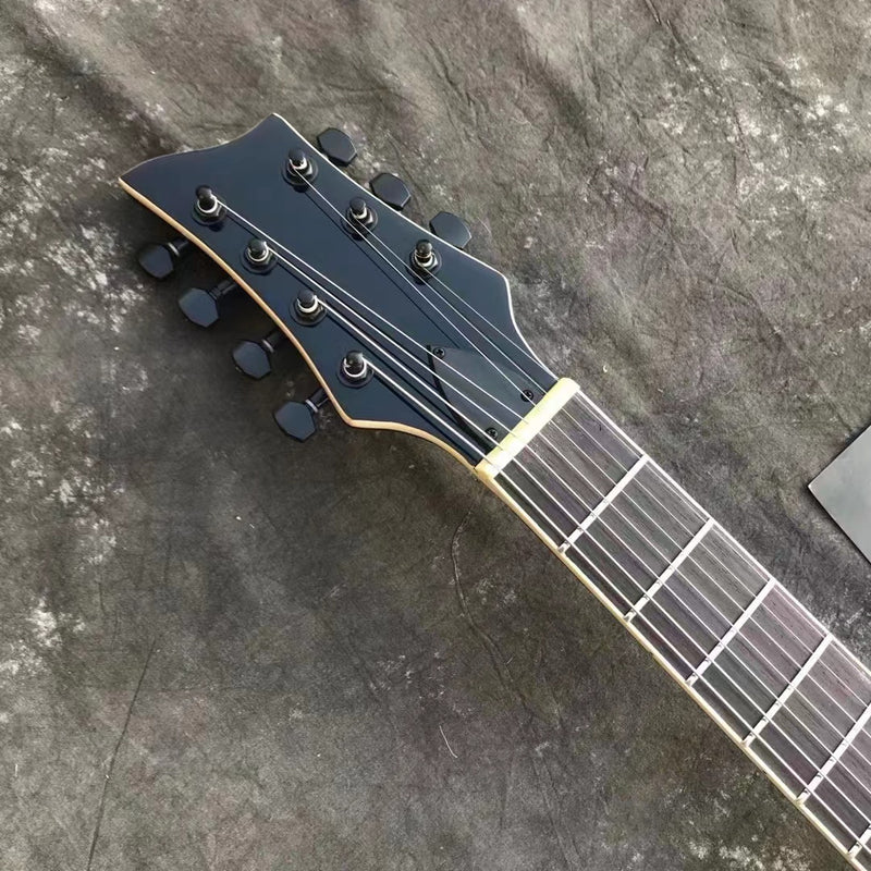 7-String Semi-Hollow Body Electric Guitar with Gloss Natural Finish (YMZ-010)