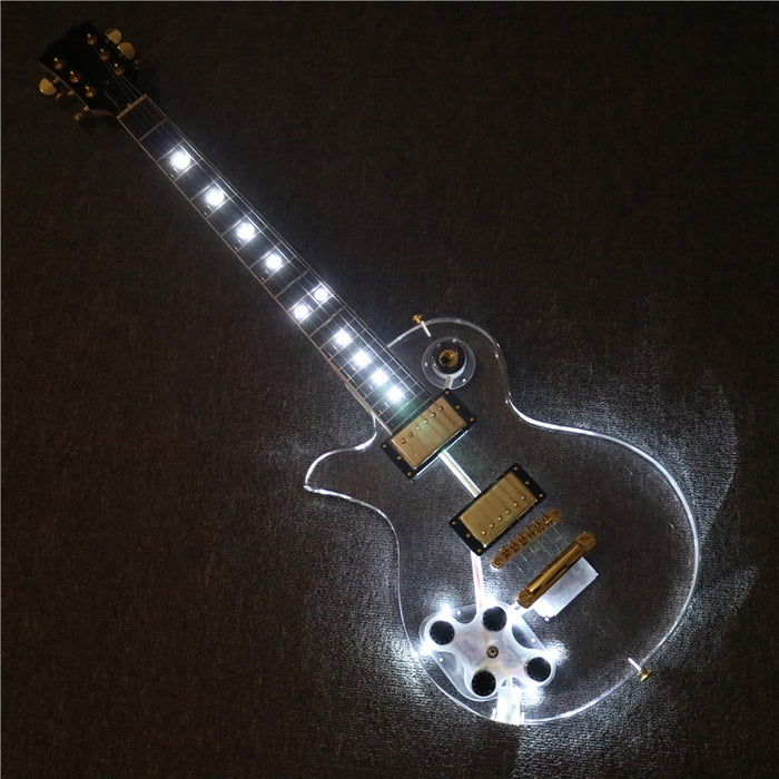 LP Style Left Hand Acrylic Body Electric Guitar (PLP-003)