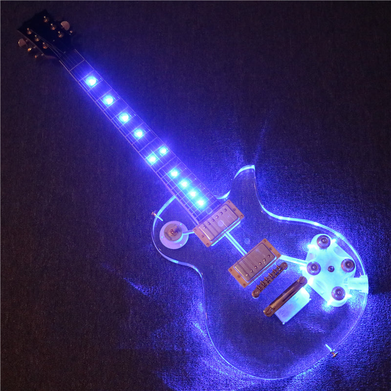 LP Style Acrylic Body LED Light Electric Guitar (PLP-004)