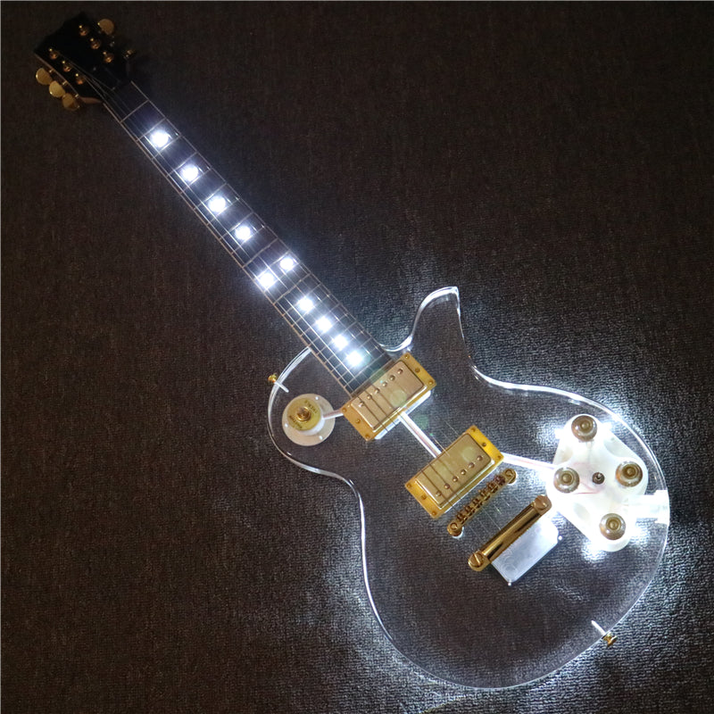 LP Style Acrylic Body LED Light Electric Guitar (PLP-004)