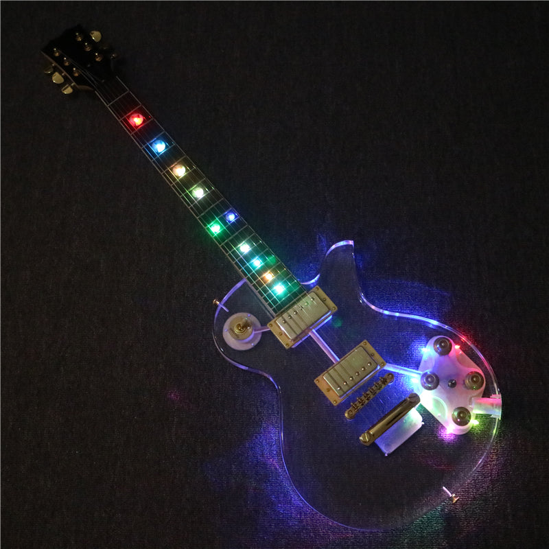 LP Style Acrylic Body LED Light Electric Guitar (PLP-004)