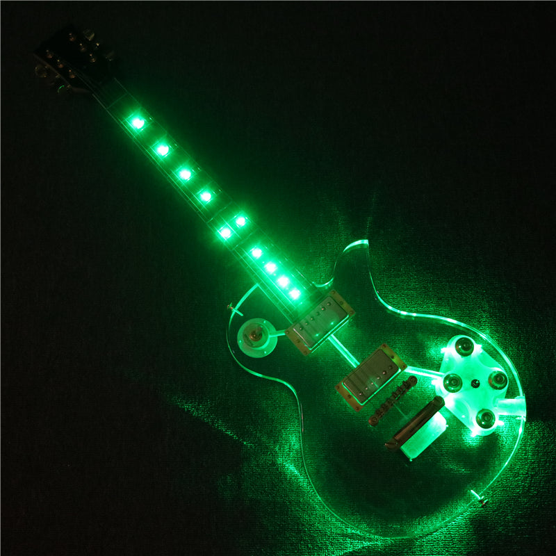 LP Style Acrylic Body LED Light Electric Guitar (PLP-004)