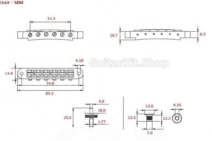 GuitarKit.Shop Guitar Bridge(GB-002)