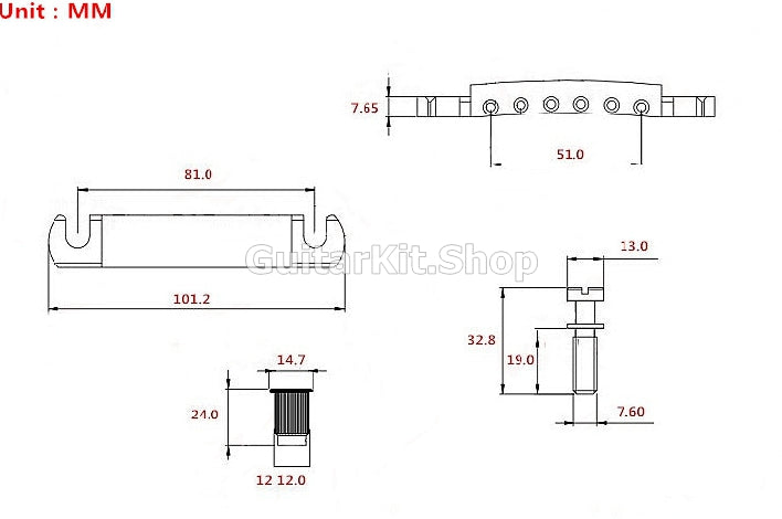 GuitarKit.Shop Guitar Bridge(GB-002)