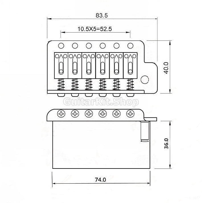 GuitarKit.shop Guitar Tailpiece(GT-003)