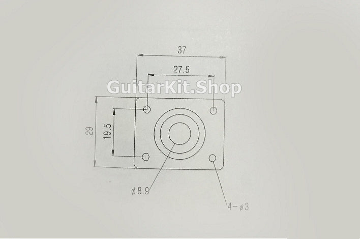 GuitarKit.Shop Guitar Jack Plate (JP-002)