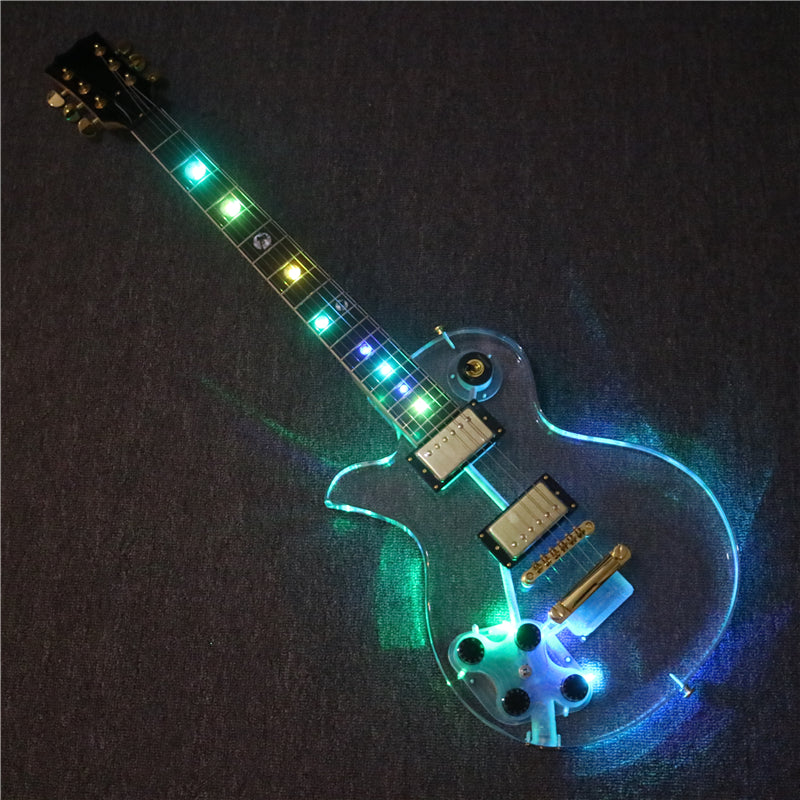 LP Style Left Hand Acrylic Body Electric Guitar (PLP-003)