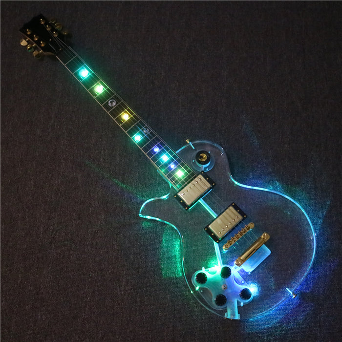 LP Style Left Hand Acrylic Body Electric Guitar (PLP-003)