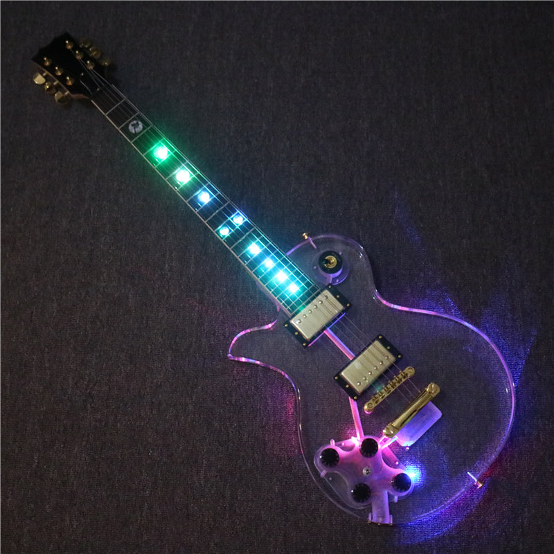 LP Style Left Hand Acrylic Body Electric Guitar (PLP-003)