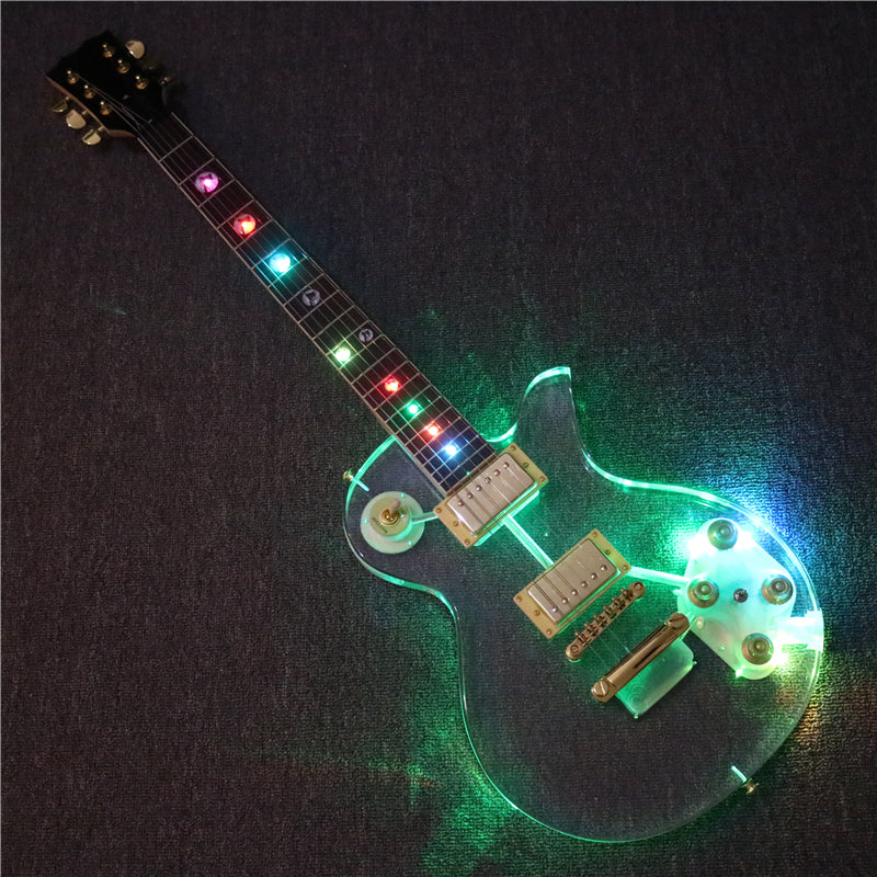 LP Style Acrylic Body LED Light Electric Guitar (PLP-004)