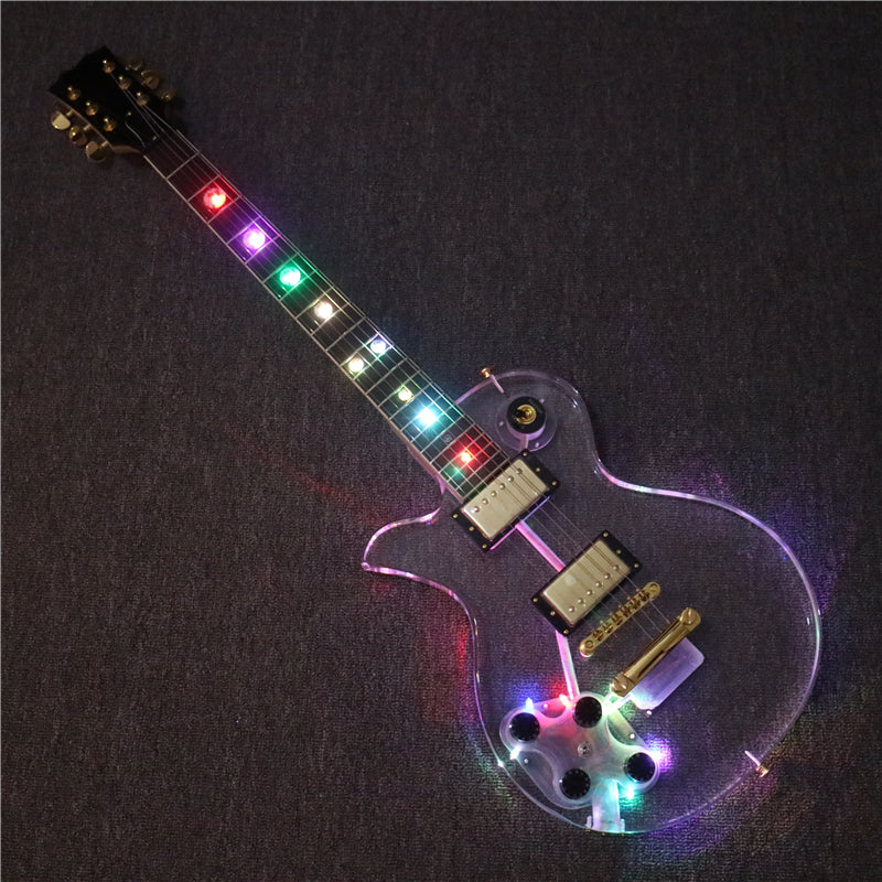 LP Style Left Hand Acrylic Body Electric Guitar (PLP-003)