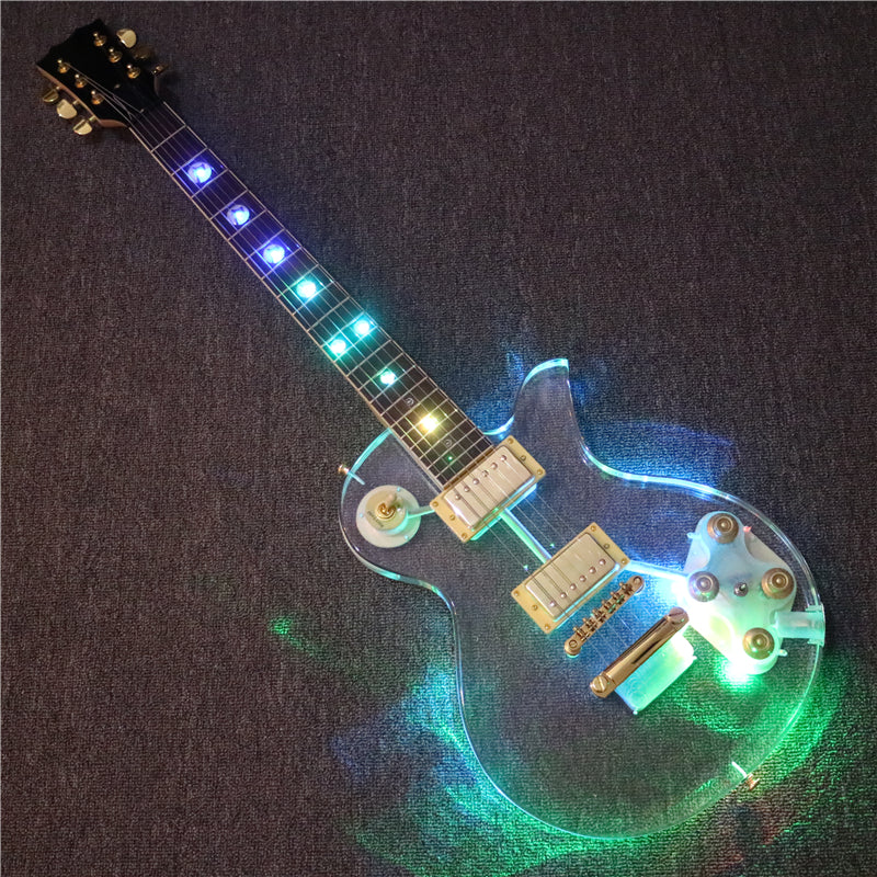LP Style Acrylic Body LED Light Electric Guitar (PLP-004)