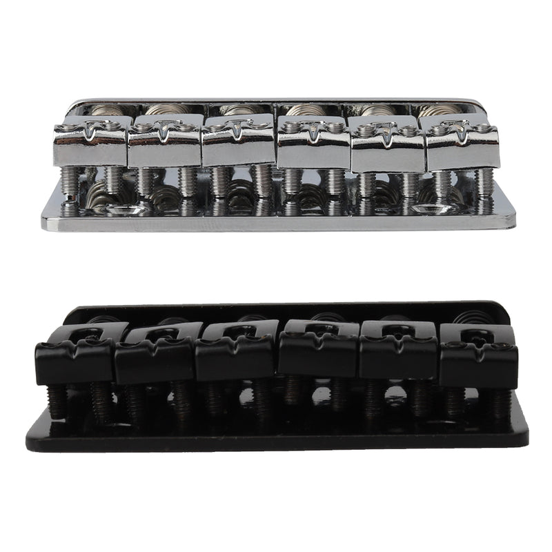 6 String 65MM Metal Fixed Hardtail Saddle Bridge Top Load Guitar Tailpiece
