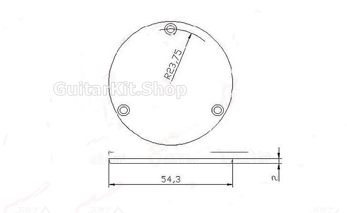 GuitarKit.Shop Guitar Back Cover(BC-002)