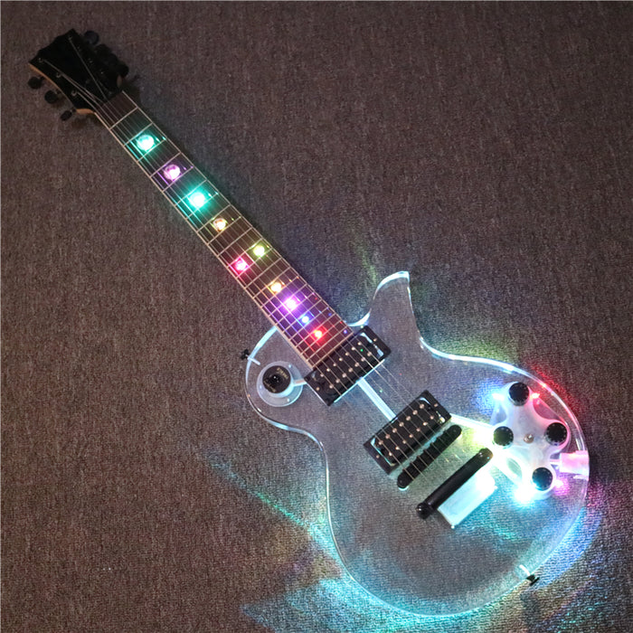 LP style 7 strings Acrylic Body Electric Guitar (PLP-002)