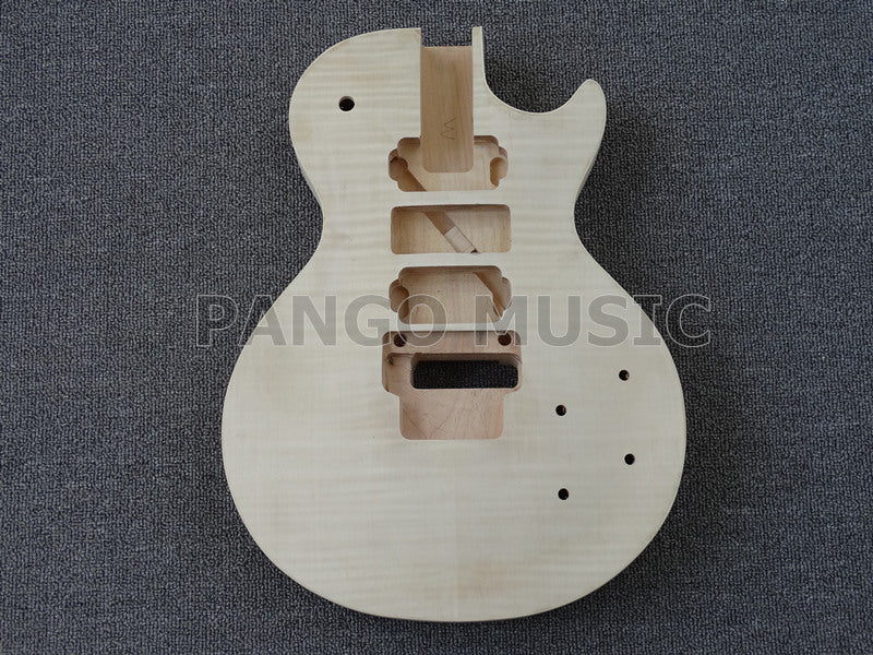 LP Style DIY Electric Guitar Kit with Flamed Maple Veneer(PLP-059F, Fast Shipping, Tariff-free)