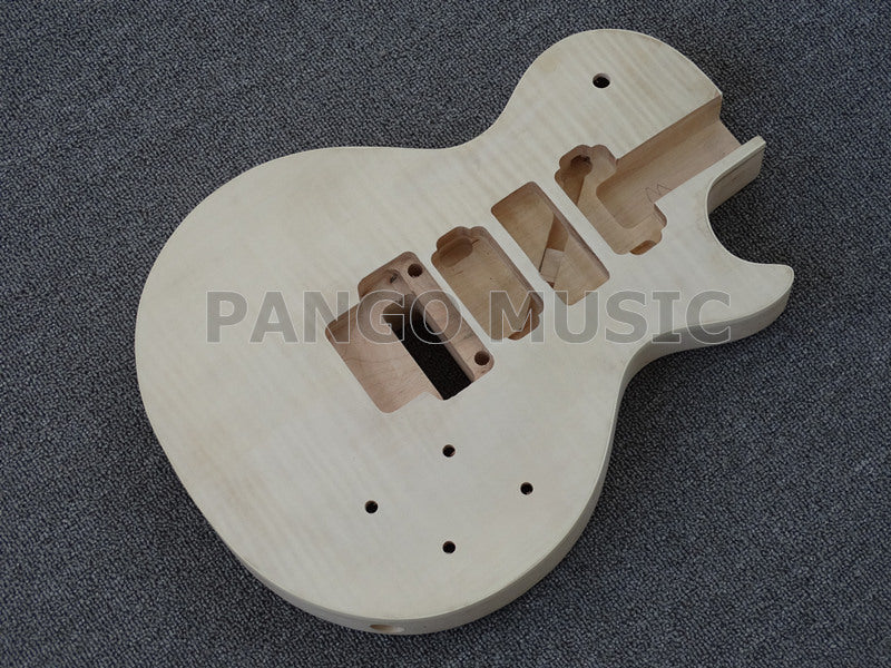 LP Style DIY Electric Guitar Kit with Flamed Maple Veneer(PLP-059F, Fast Shipping, Tariff-free)