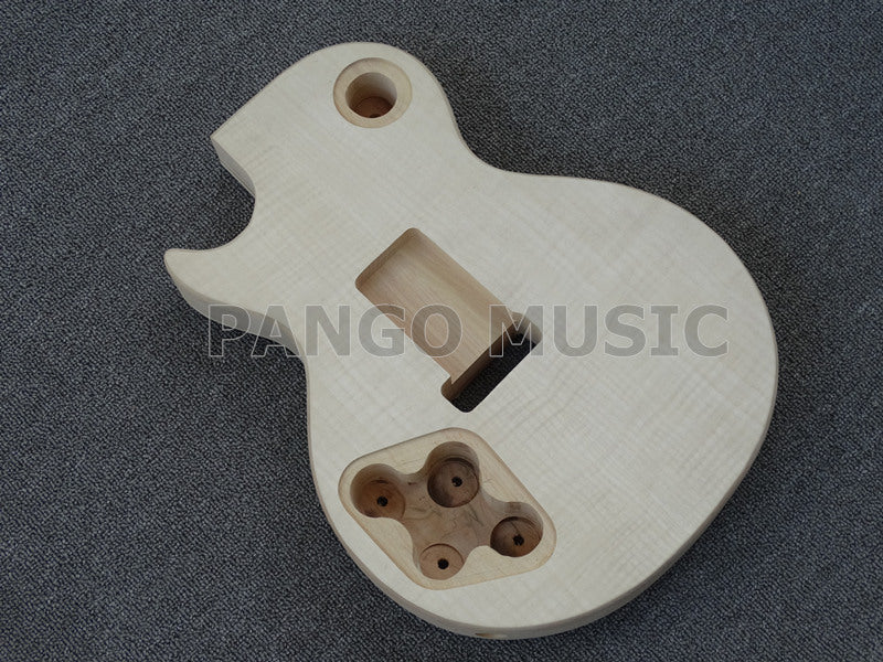 LP Style DIY Electric Guitar Kit with Flamed Maple Veneer(PLP-059F, Fast Shipping, Tariff-free)
