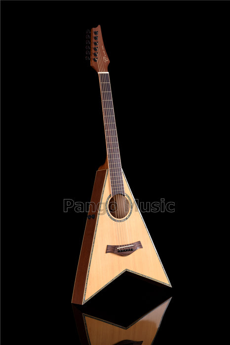 Pango Music 40 Inch Unique V Shape Acoustic Guitar (PVG-588)