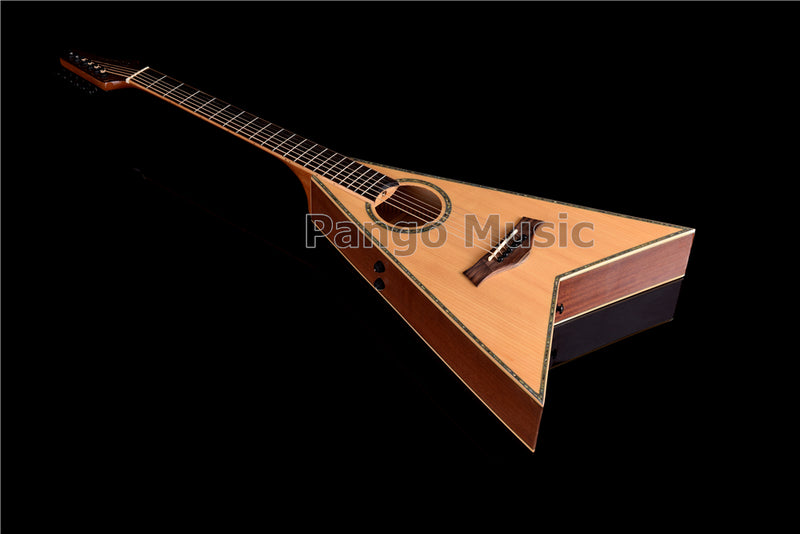 Pango Music 40 Inch Unique V Shape Acoustic Guitar (PVG-588)