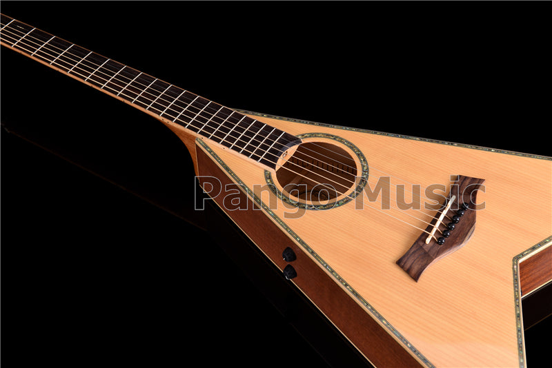 Pango Music 40 Inch Unique V Shape Acoustic Guitar (PVG-588)