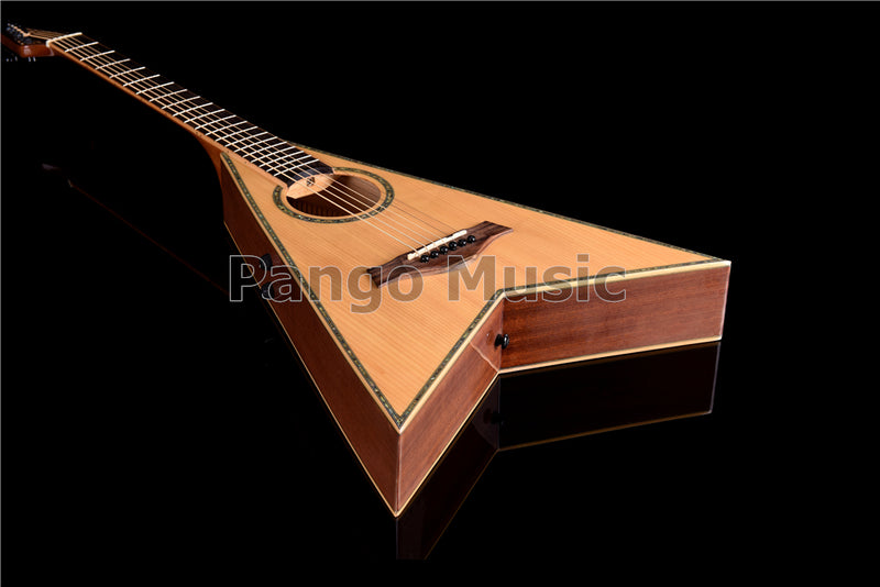 Pango Music 40 Inch Unique V Shape Acoustic Guitar (PVG-588)