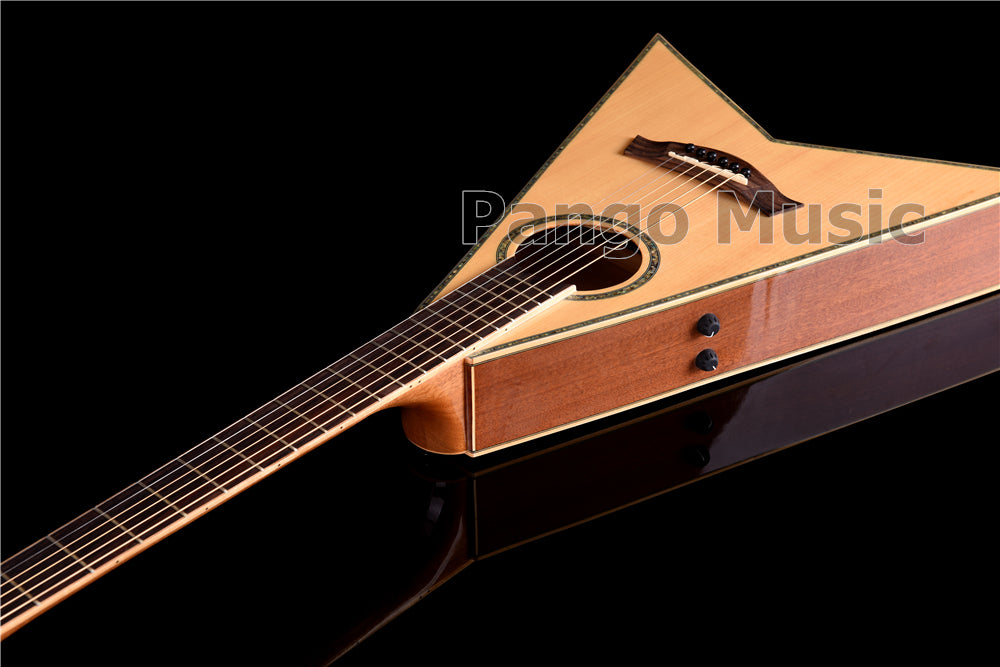 Pango Music 40 Inch Unique V Shape Acoustic Guitar (PVG-588)