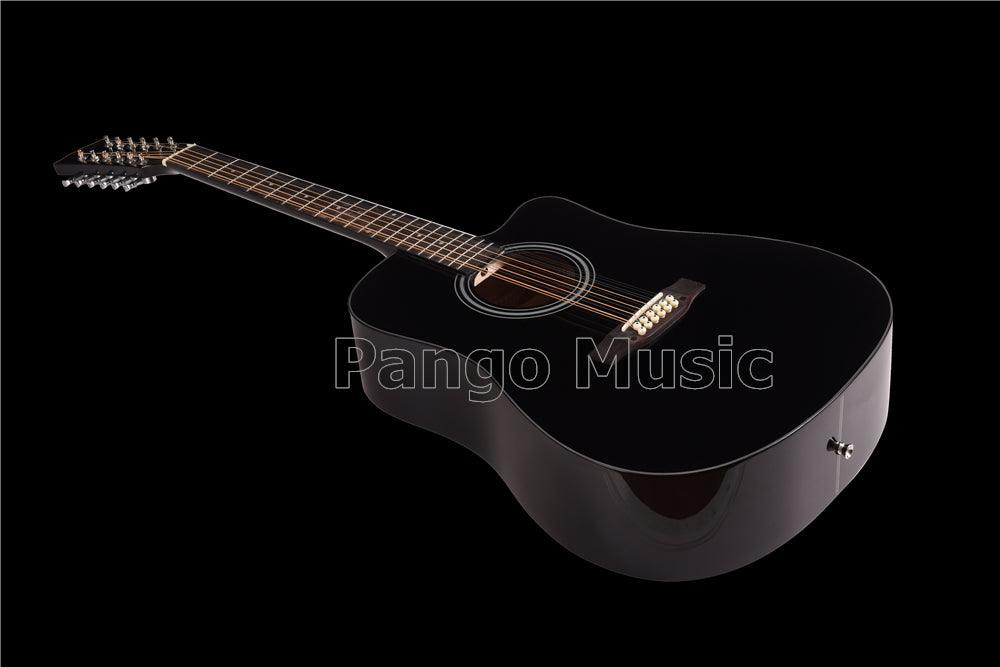12 Strings Black Color Acoustic Guitar (PSR-087)
