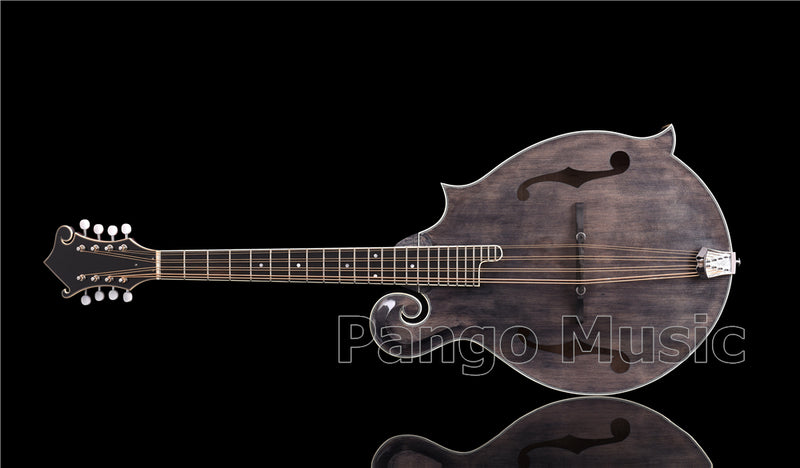 All-Solid Wood Handcrafted Dark Gray F-Style Mandocello (PMB-907)