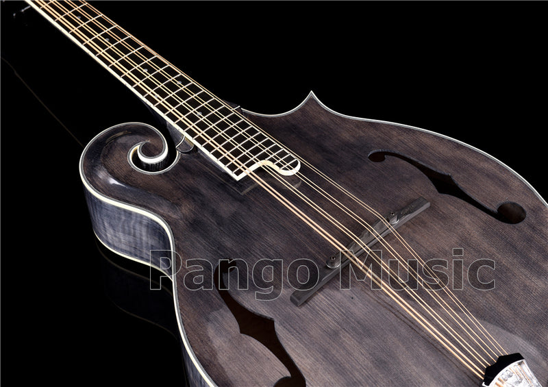 All-Solid Wood Handcrafted Dark Gray F-Style Mandocello (PMB-907)