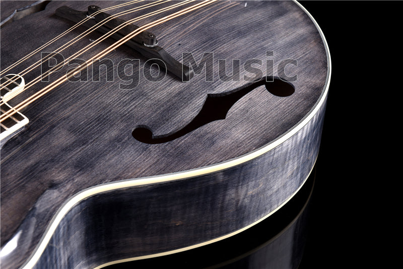 All-Solid Wood Handcrafted Dark Gray F-Style Mandocello (PMB-907)