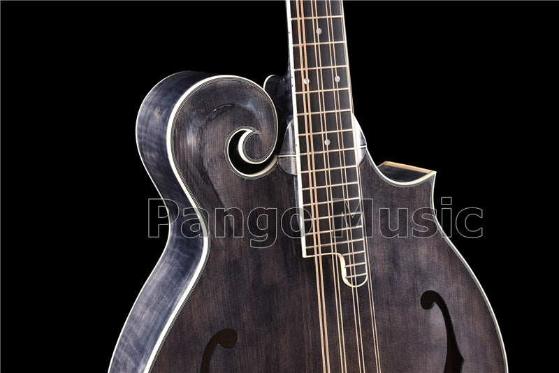 All-Solid Wood Handcrafted Dark Gray F-Style Mandocello (PMB-907)