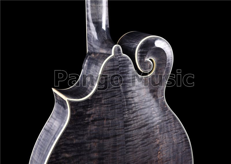 All-Solid Wood Handcrafted Dark Gray F-Style Mandocello (PMB-907)