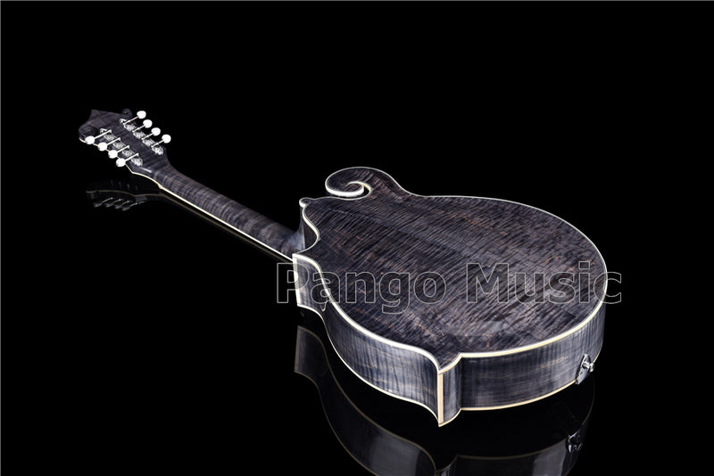 All-Solid Wood Handcrafted Dark Gray F-Style Mandocello (PMB-907)