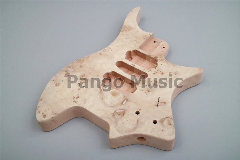 Headless DIY Electric Guitar Kit with Burl Maple Veneer (ZQN-015)