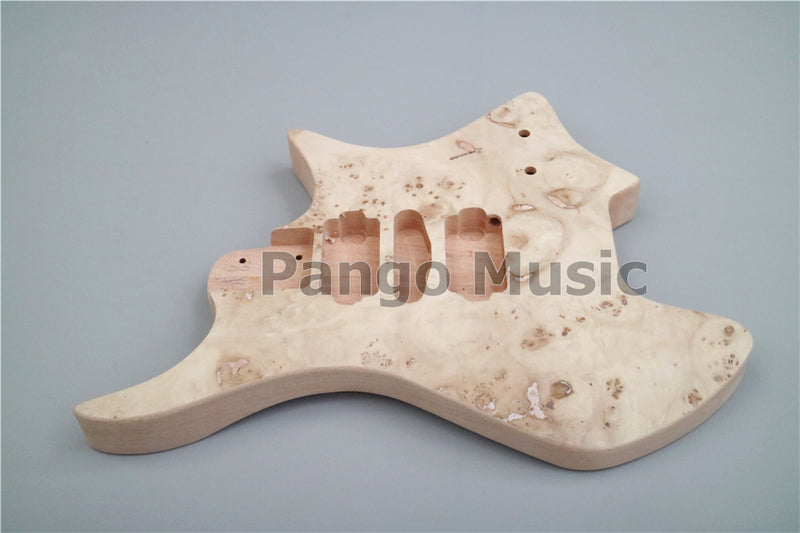 Headless DIY Electric Guitar Kit with Burl Maple Veneer (ZQN-015)