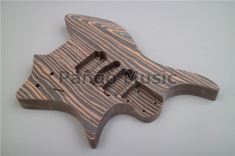 Headless / All Zebrawood DIY Electric Guitar Kit (ZQN-009)