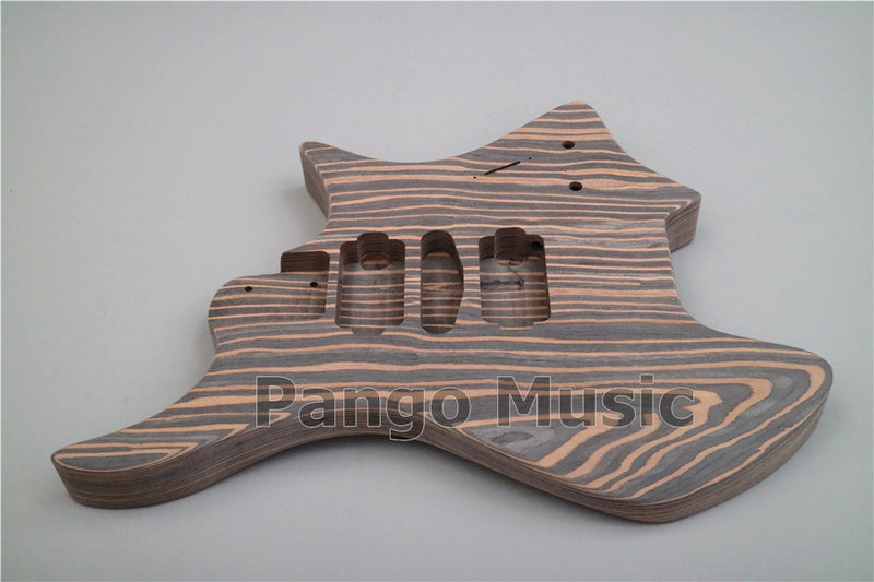 Headless / Zebrawood Body DIY Electric Guitar Kit (ZQN-001)