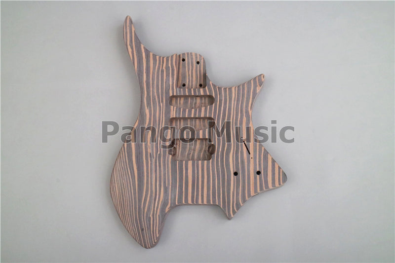 Headless / All Zebrawood DIY Electric Guitar Kit (ZQN-016)