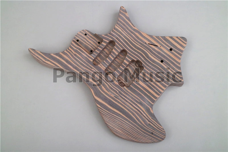 Headless / All Zebrawood DIY Electric Guitar Kit (ZQN-016)