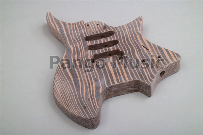 Headless / All Zebrawood DIY Electric Guitar Kit (ZQN-016)