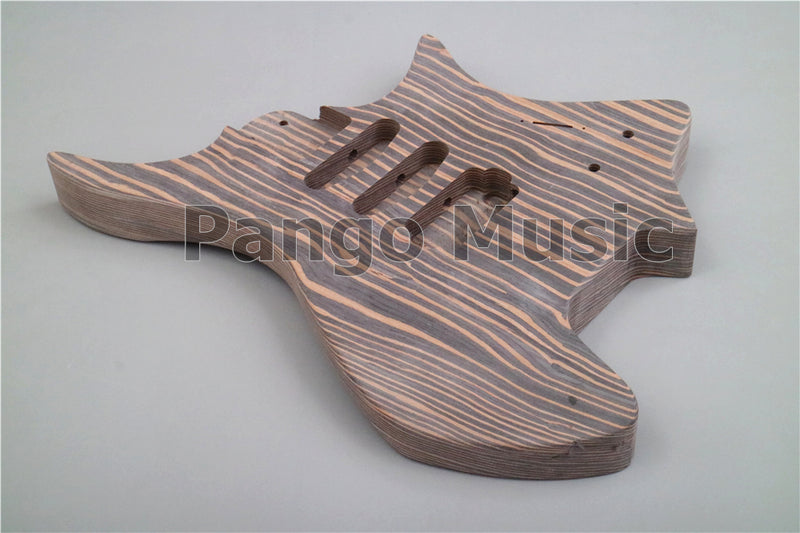 Headless / All Zebrawood DIY Electric Guitar Kit (ZQN-016)