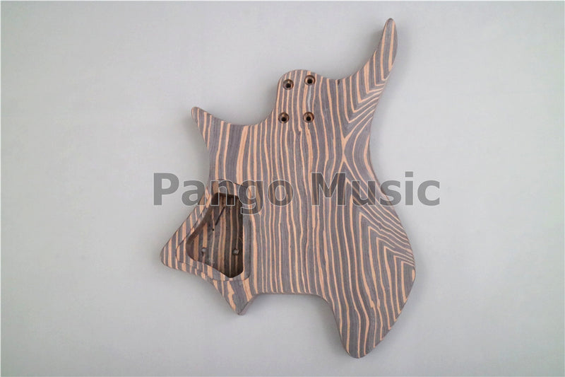 Headless / All Zebrawood DIY Electric Guitar Kit (ZQN-016)